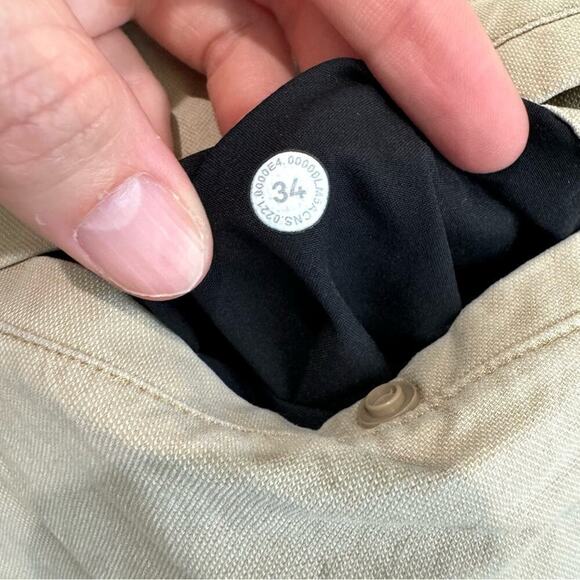 Lululemon Pants Mens 34 Tan Commission ABC Warpstreme Slim Fit Performance - Picture 4 of 11